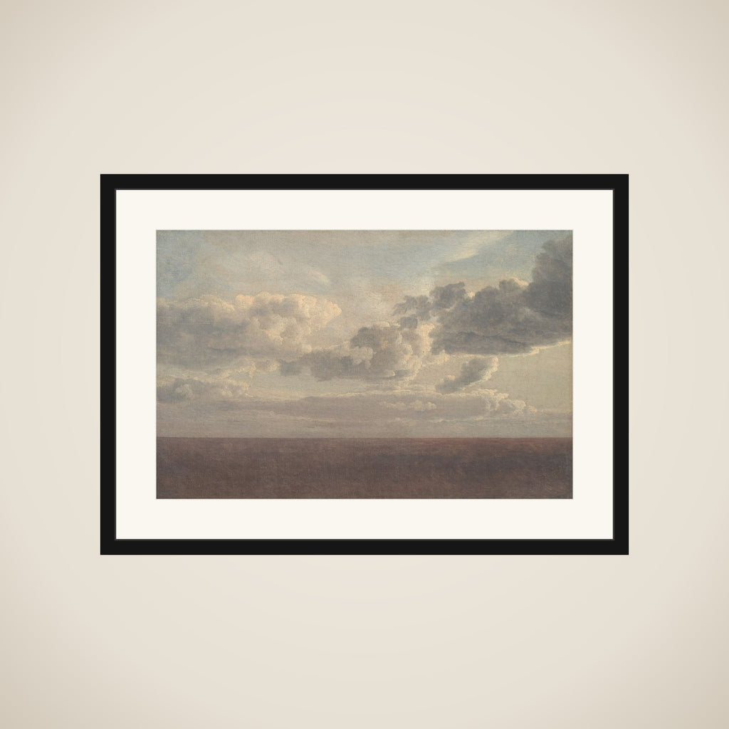 Studie af skyer over havet framed
