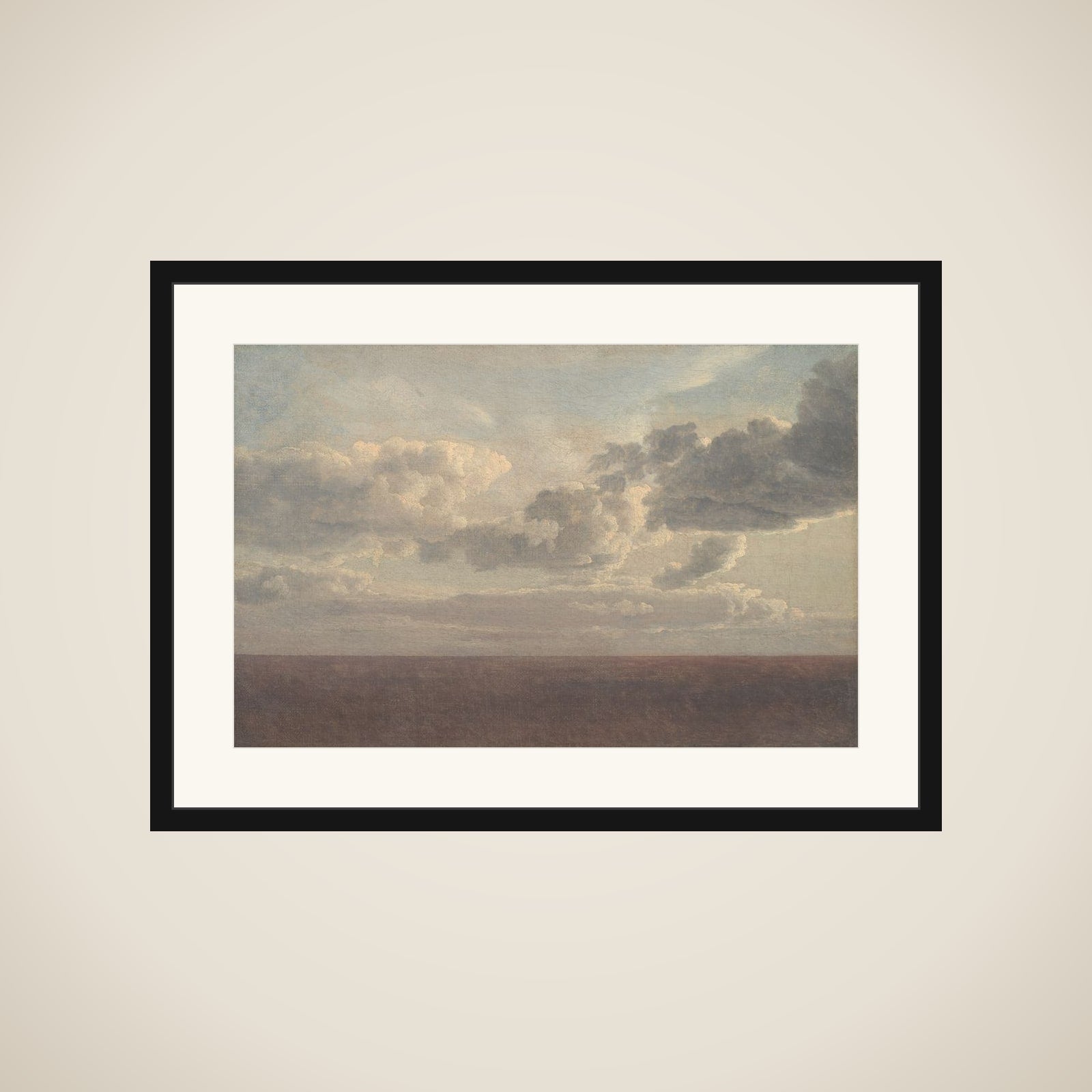 Studie af skyer over havet framed