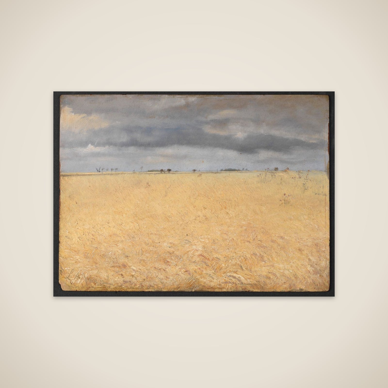 En rugmark ved landsbyen Ring unframed print