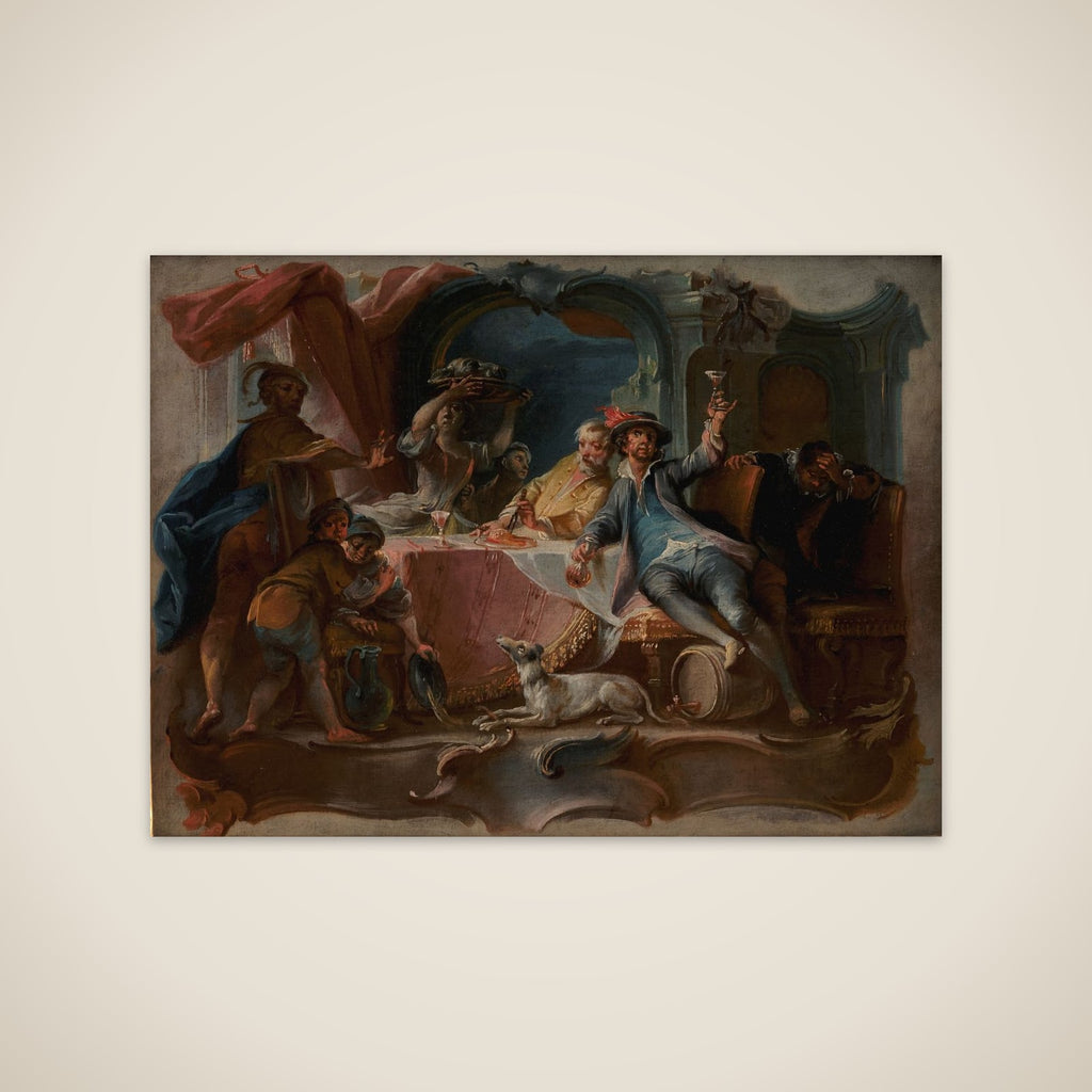 Den fortabte søn svirer sin arvelod op unframed print