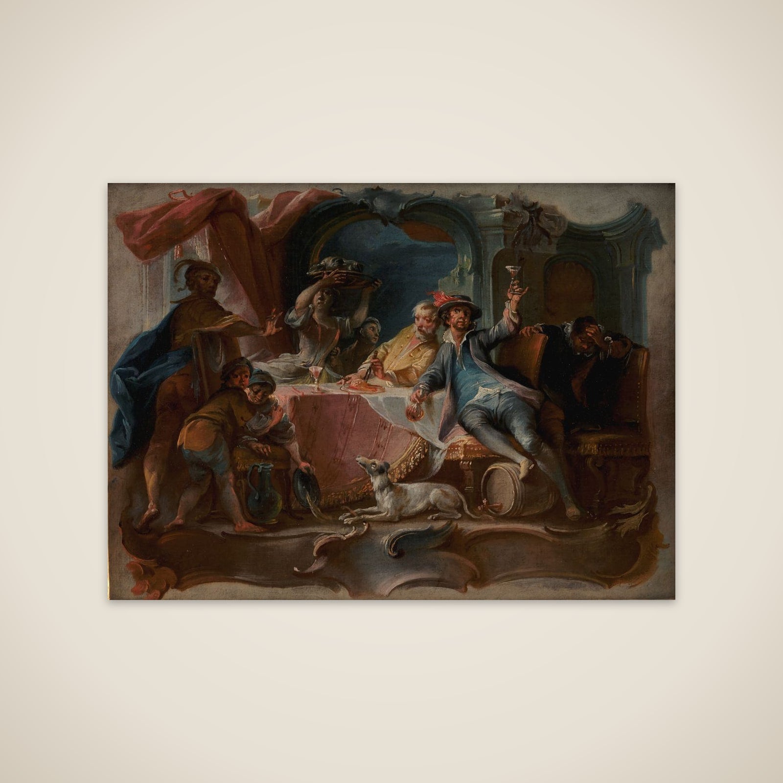 Den fortabte søn svirer sin arvelod op unframed print