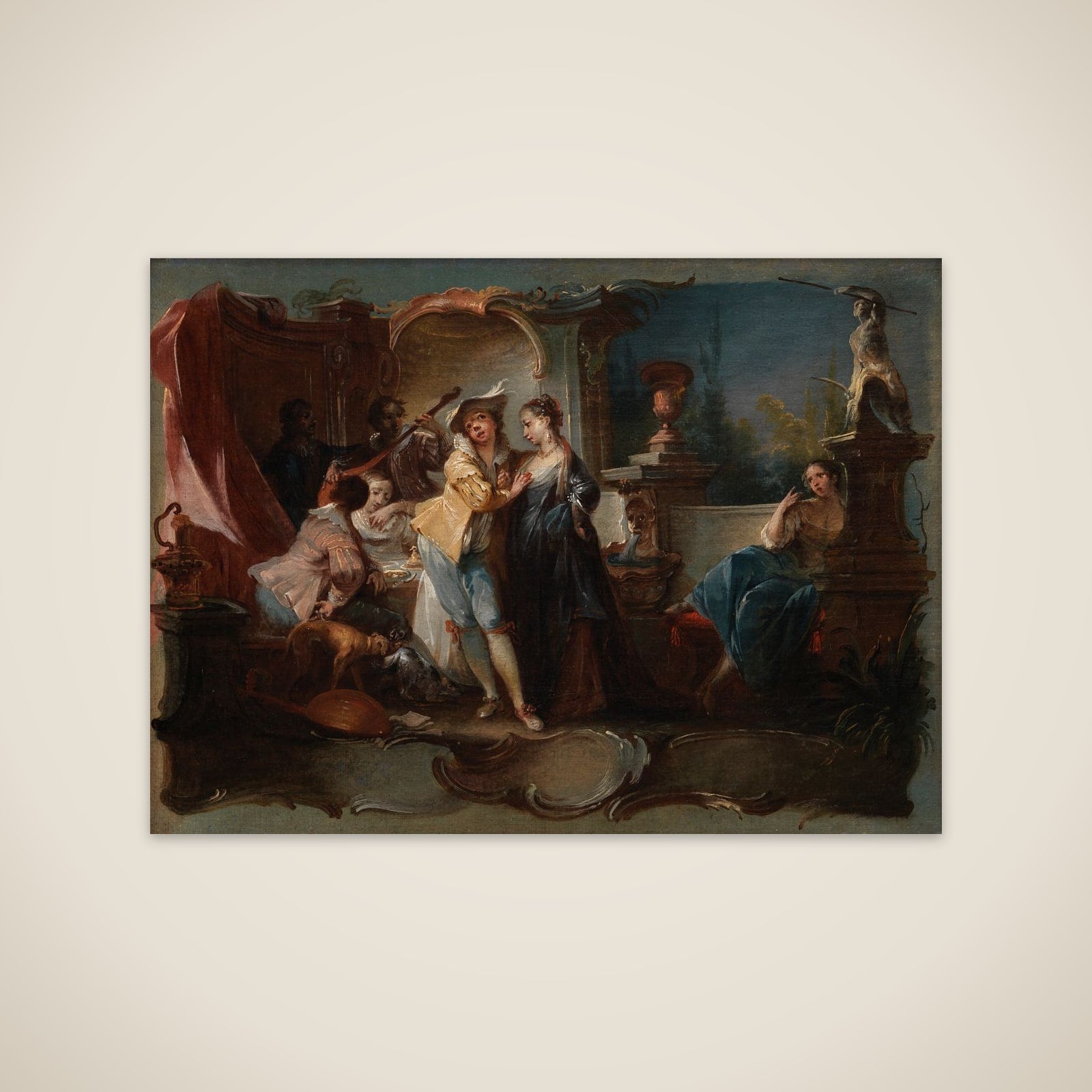 Den fortabte søn i selskab med kurtisaner unframed print