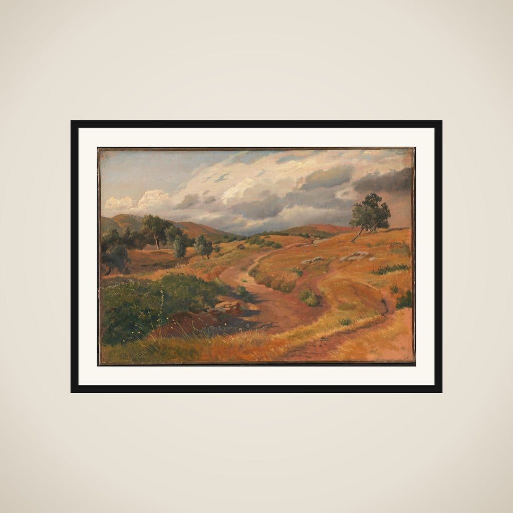 Landskab ved Tivoli i Italien framed
