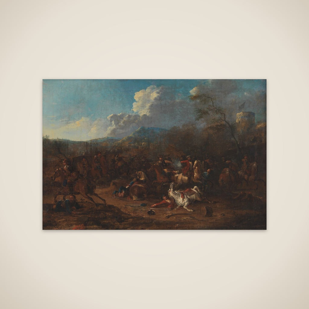 Rytterbatalje ved en fæstning unframed print