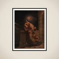 Hero ventende Leander framed