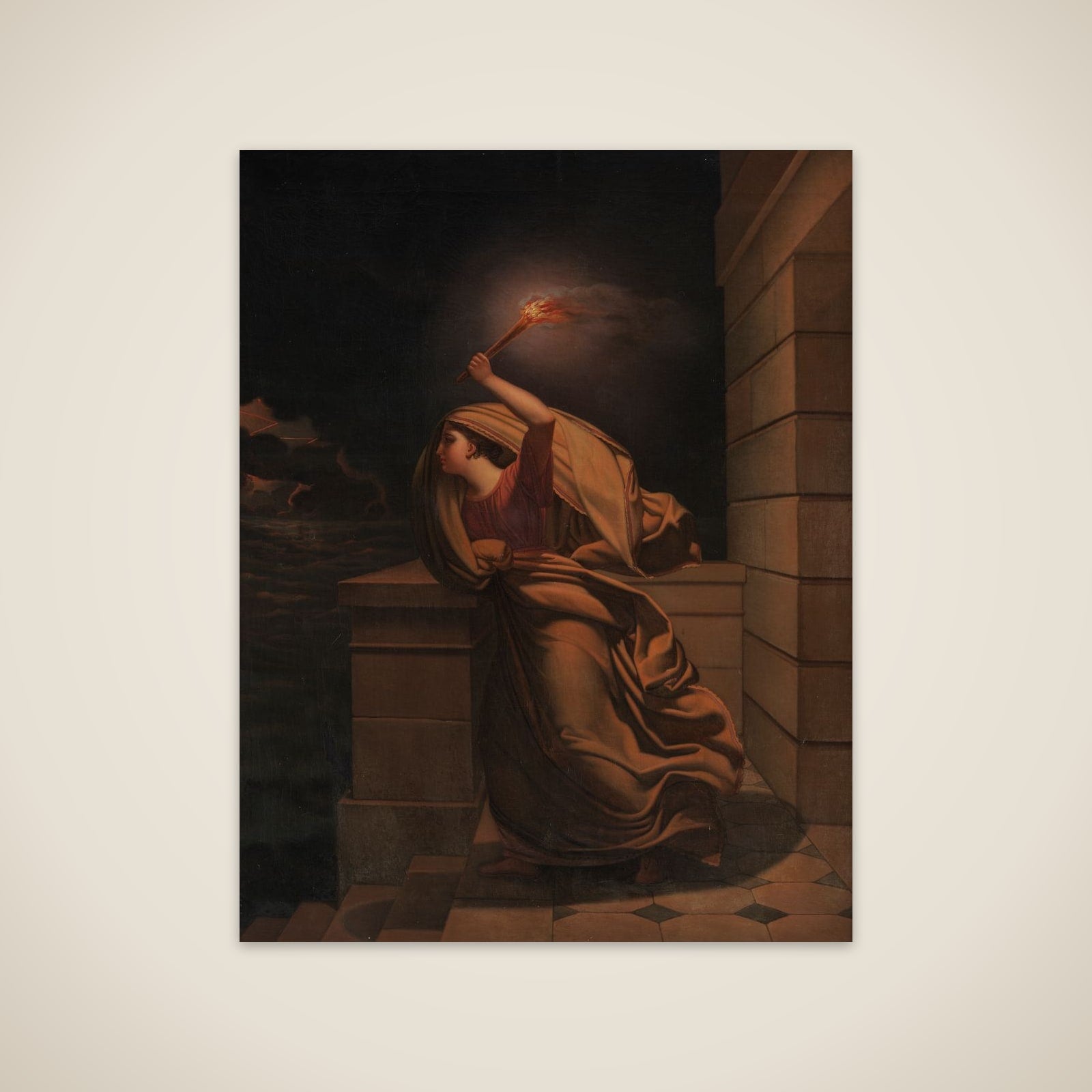 Hero ventende Leander unframed print