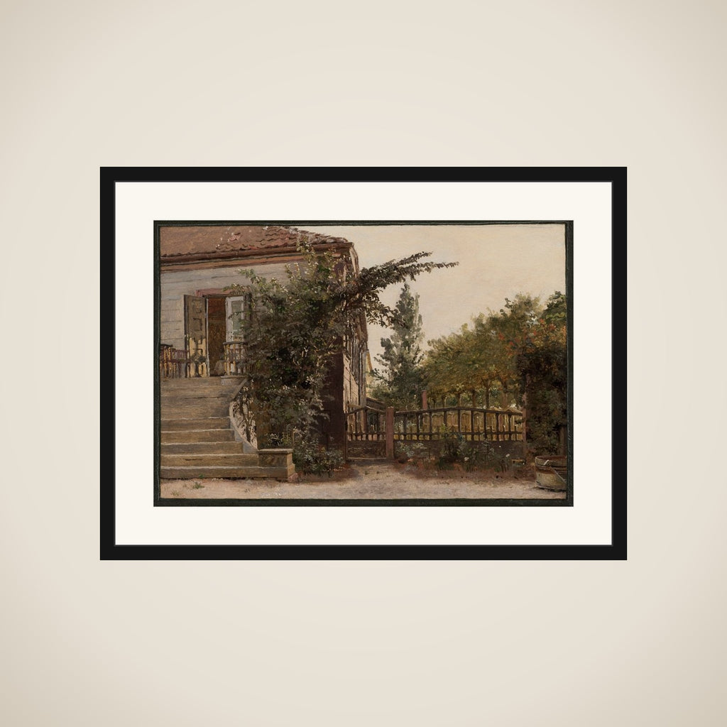 Havetrappen ved kunstnerens malestue på Blegdammen framed