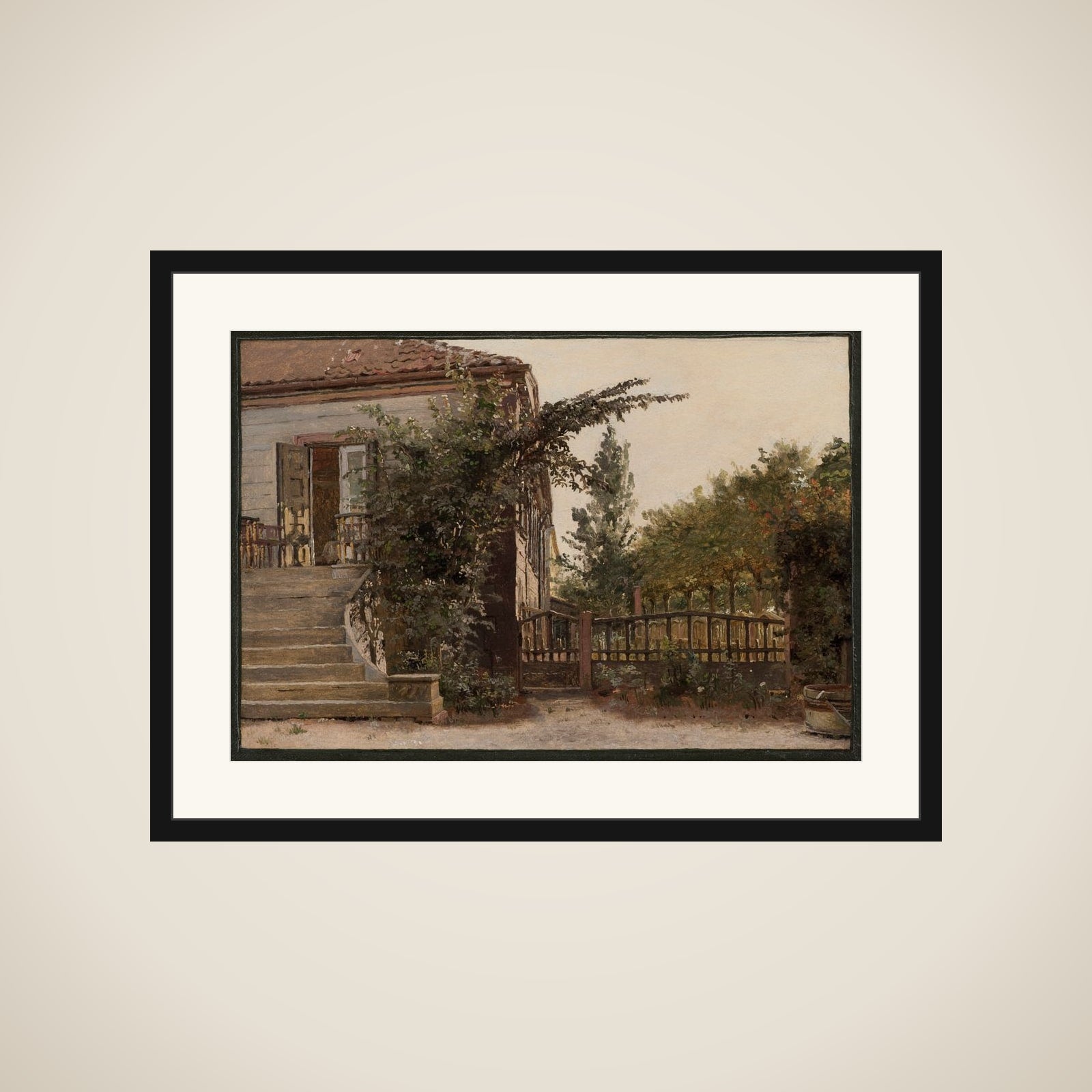 Havetrappen ved kunstnerens malestue på Blegdammen framed