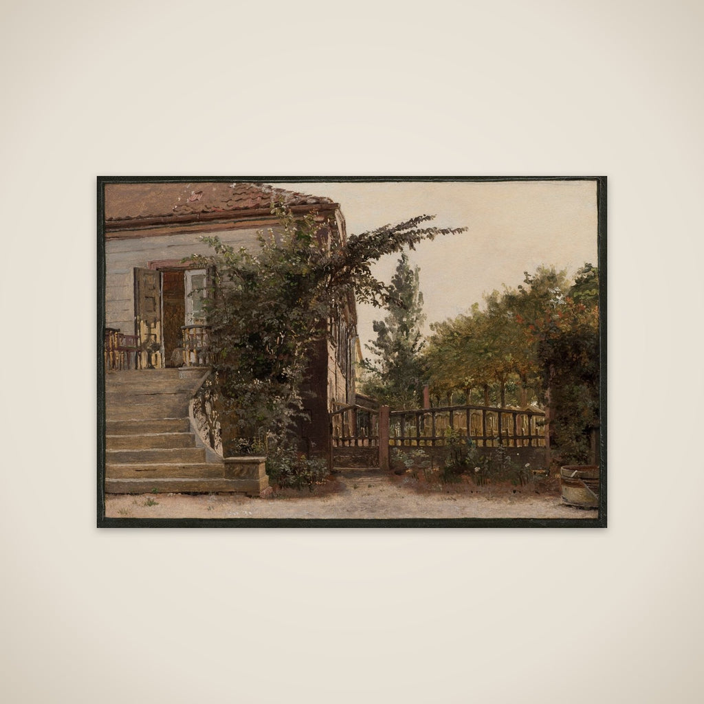 Havetrappen ved kunstnerens malestue på Blegdammen unframed print