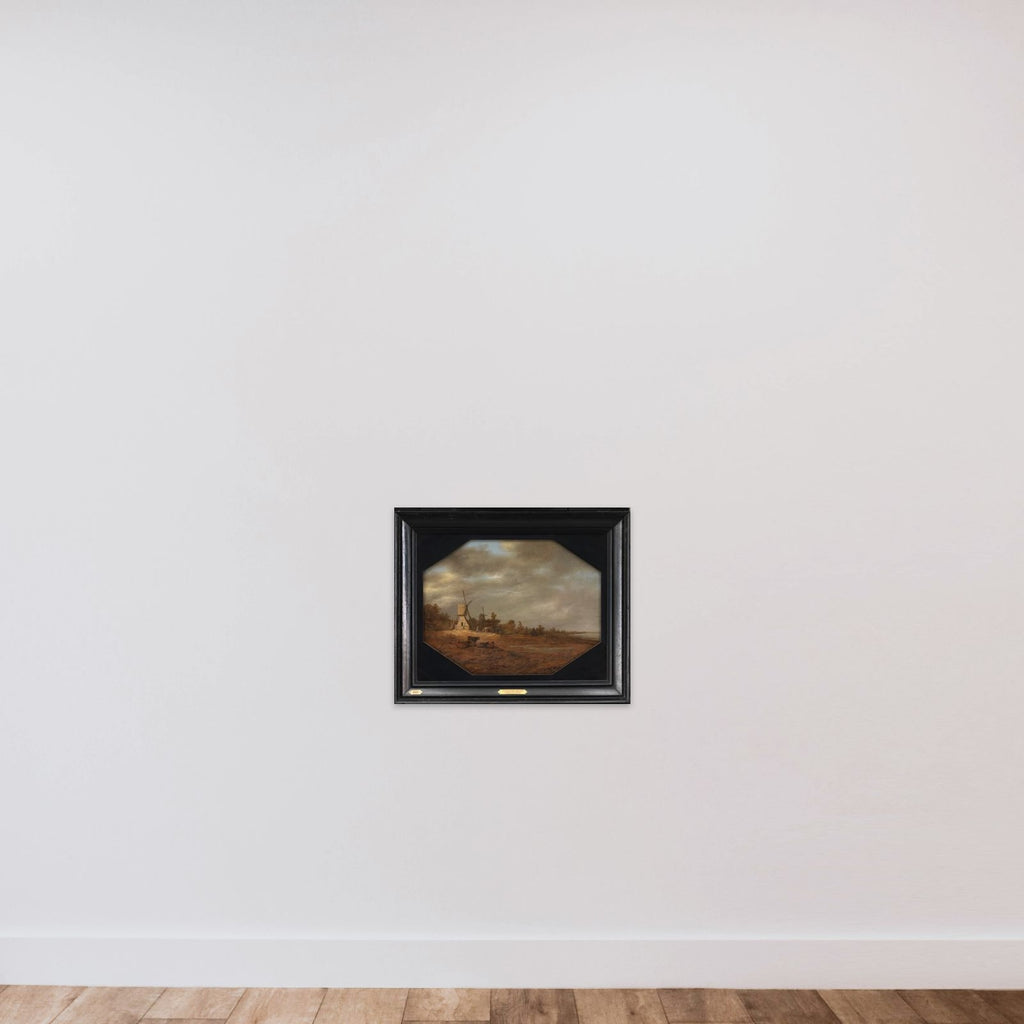 Landskab med vindmøller unframed — shown to scale