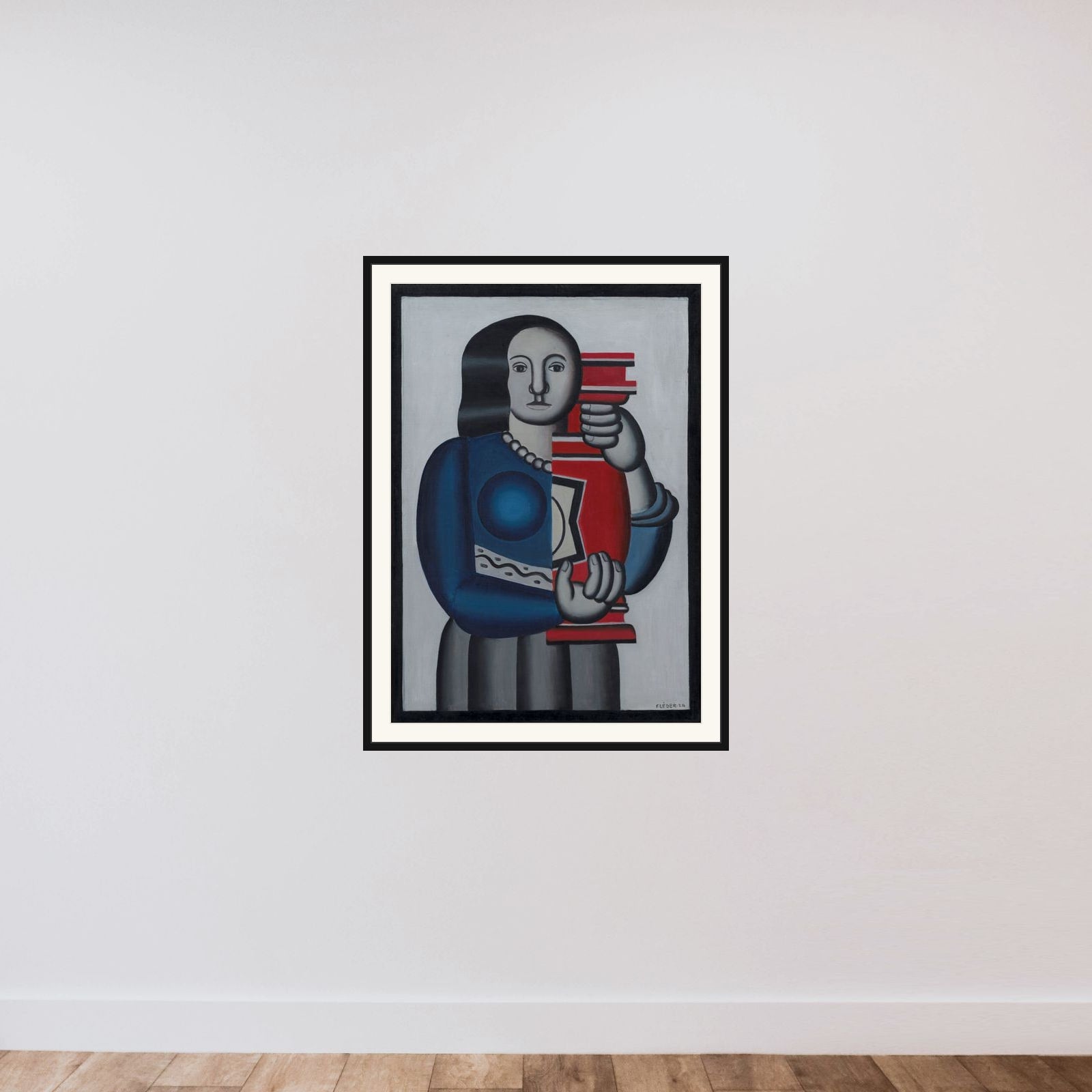 Kvinde med vase framed — shown to scale