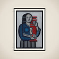 Kvinde med vase framed