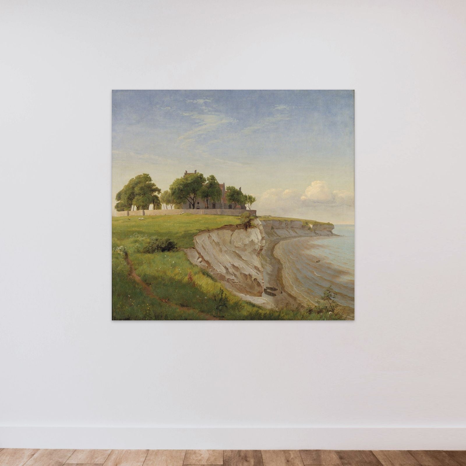 Højerup Kirke på Stevns Klint unframed — shown to scale