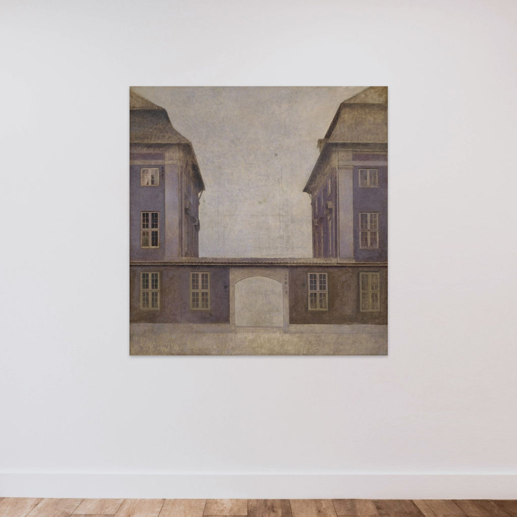 Asiatisk Compagnis bygninger, set fra St. Annæ Gade på Christianshavn, København unframed — shown to scale