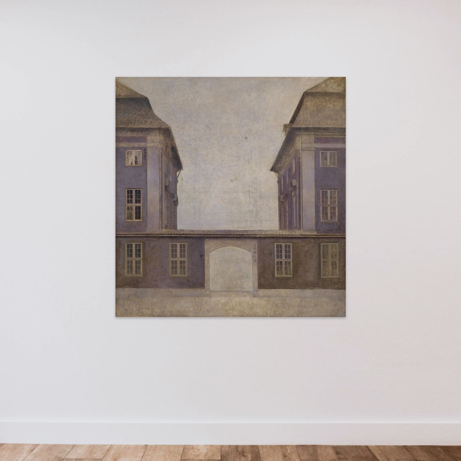 Asiatisk Compagnis bygninger, set fra St. Annæ Gade på Christianshavn, København unframed — shown to scale