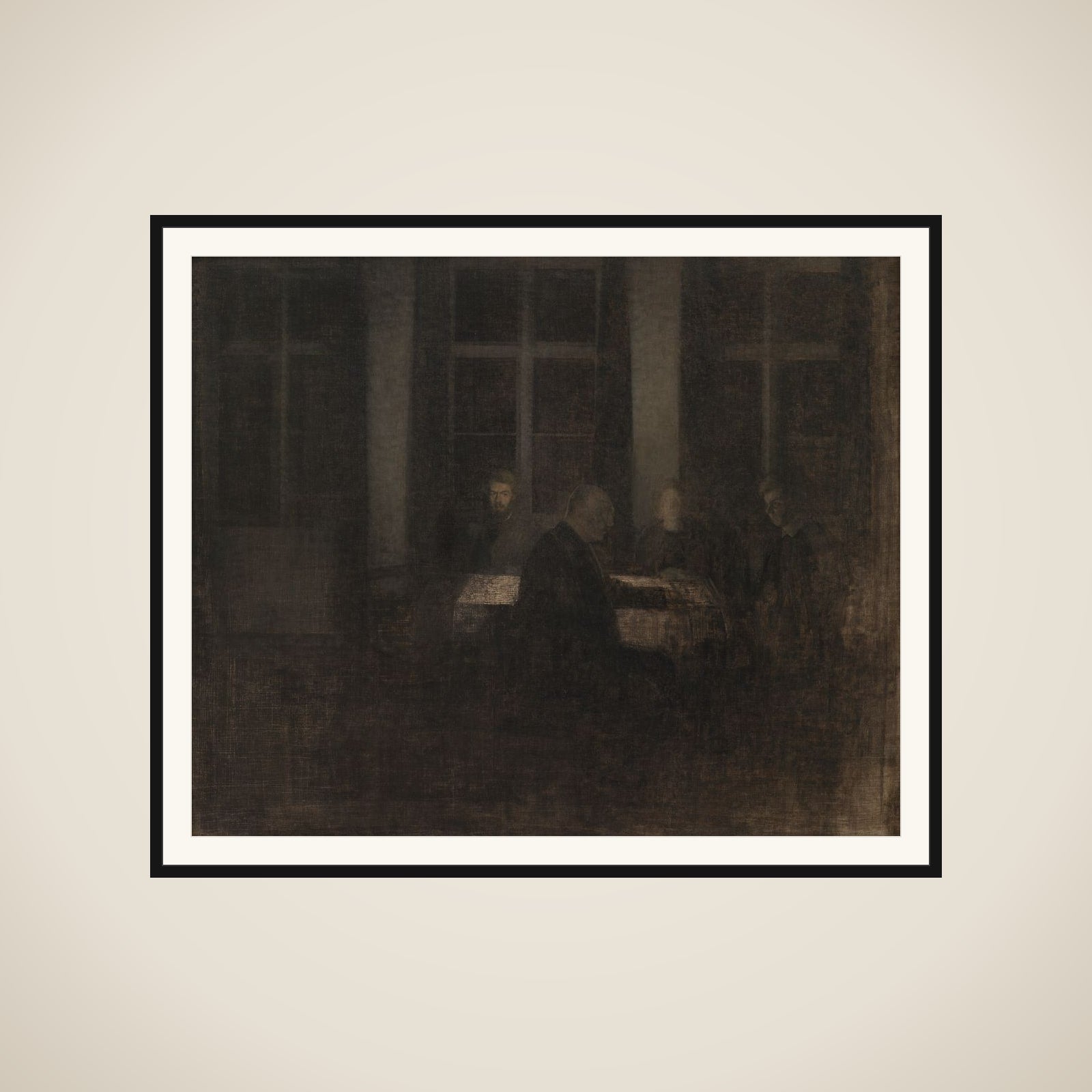 Aften i stuen framed