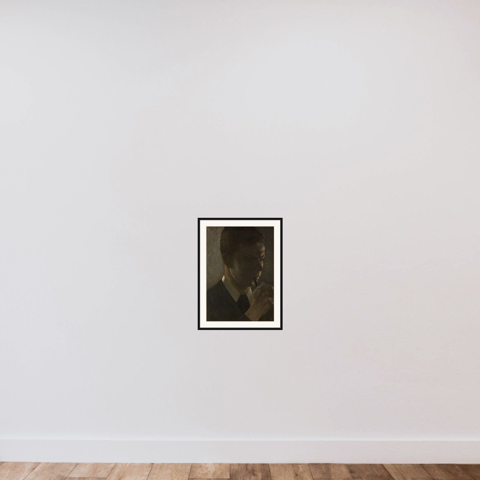 Portræt af Svend Hammershøi, kunstnerens broder framed — shown to scale