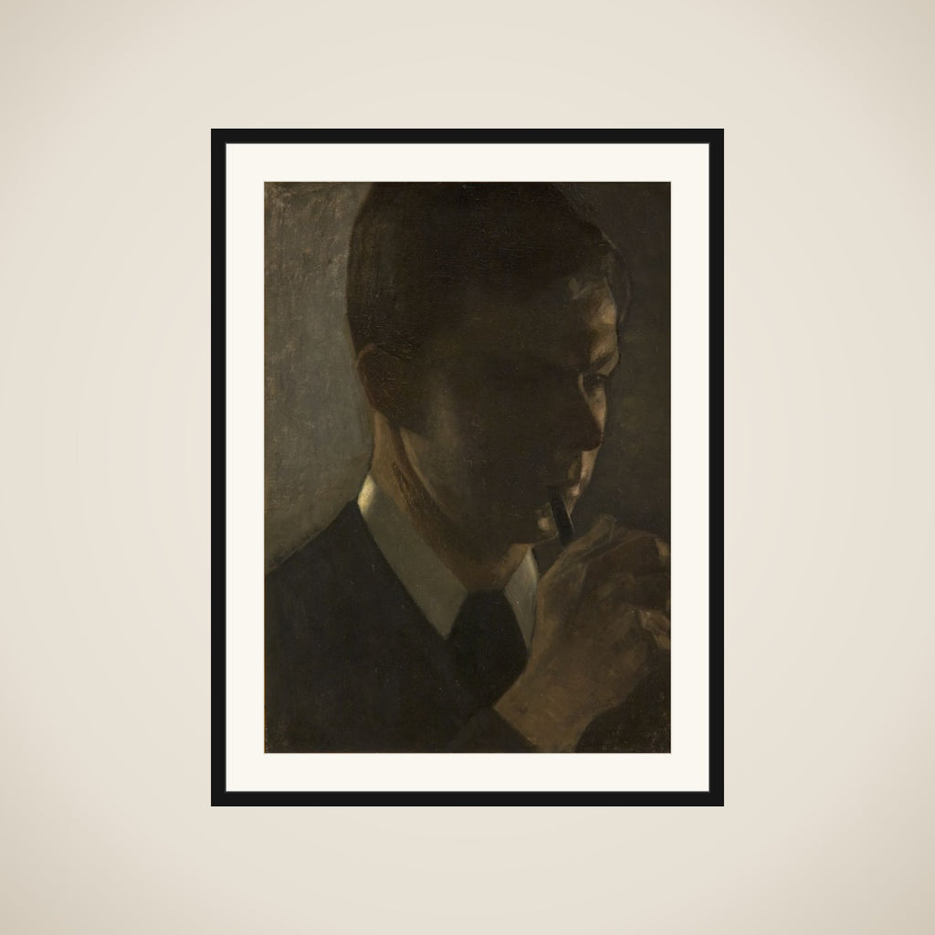 Portræt af Svend Hammershøi, kunstnerens broder framed