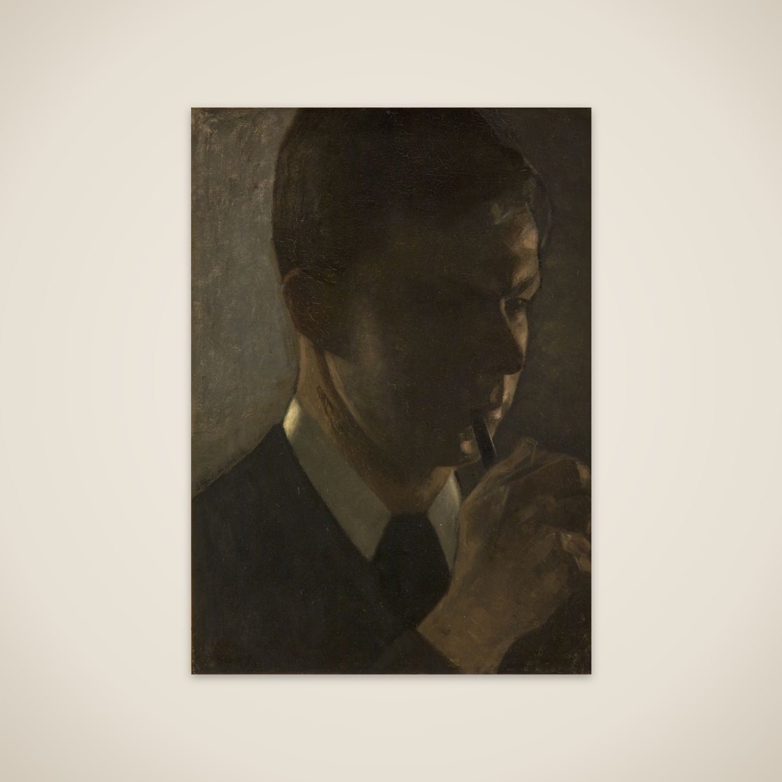 Portræt af Svend Hammershøi, kunstnerens broder unframed print