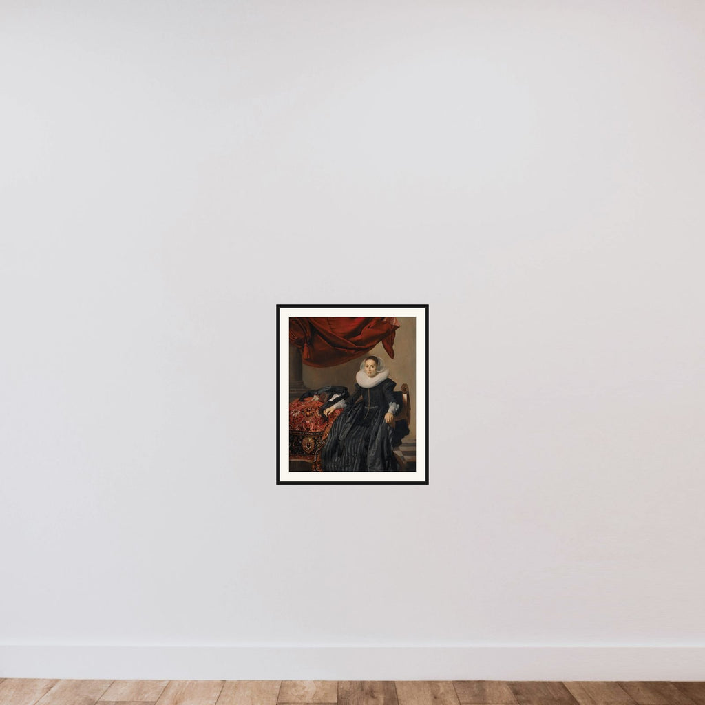 Portræt af en ung kvinde framed — shown to scale