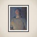 Selvportræt. Lampelys framed