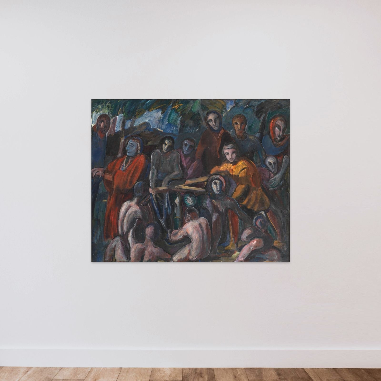 Gangen til Golgatha unframed — shown to scale