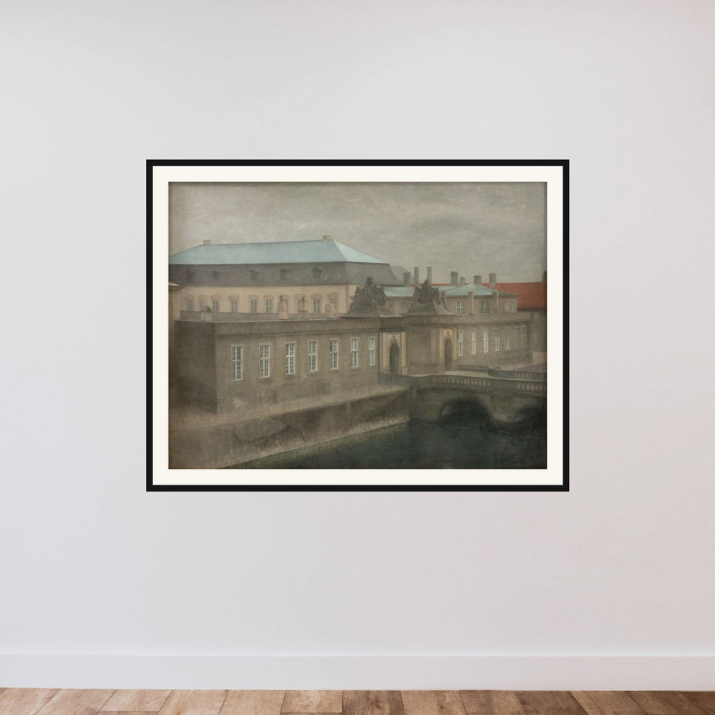 Fra det gamle Christiansborg. Sent efterår framed — shown to scale