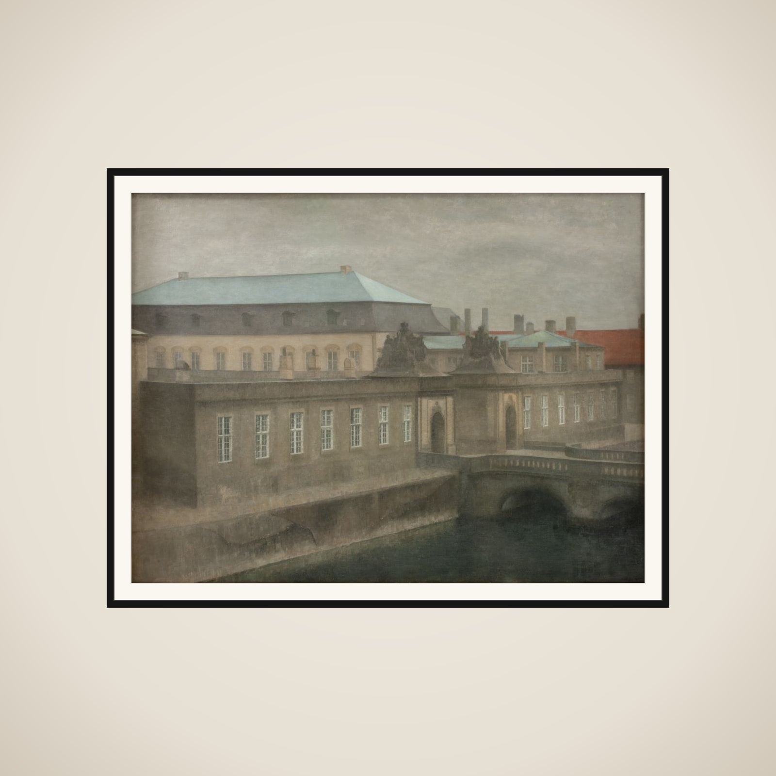 Fra det gamle Christiansborg. Sent efterår framed