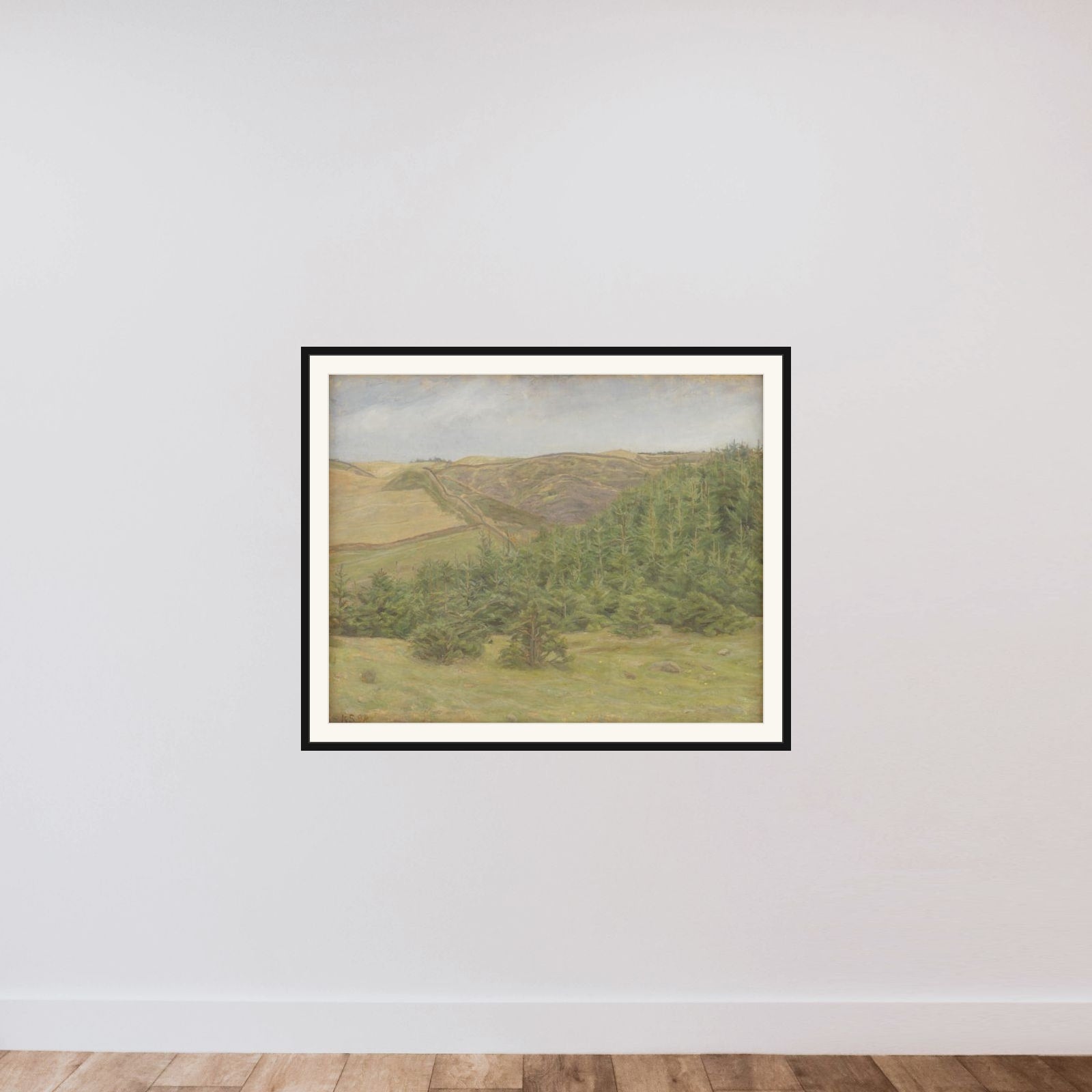 Svanninge Bakker framed — shown to scale