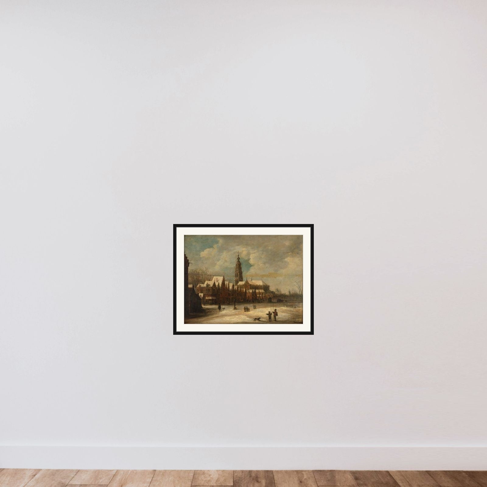 Vinterdag i Breda framed — shown to scale