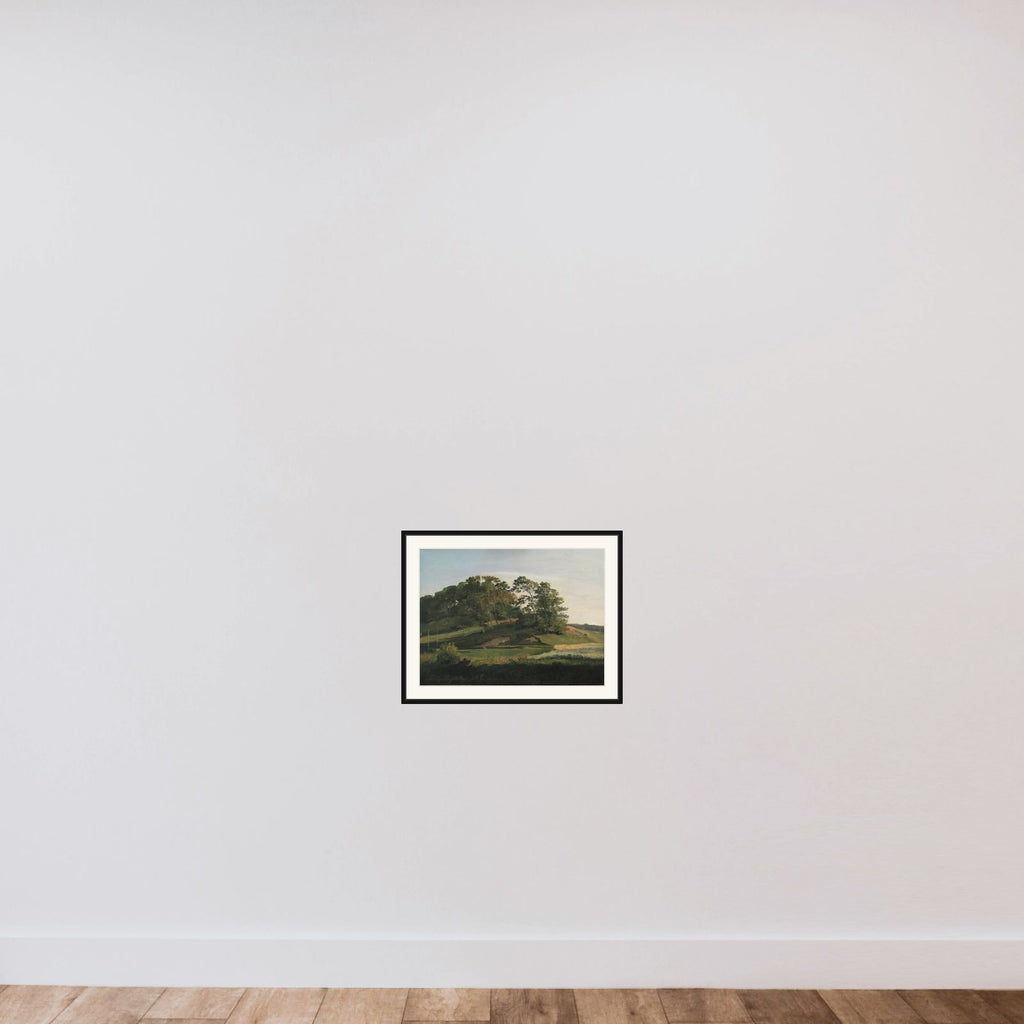 Skovklædte bakker i Sørupvang framed — shown to scale