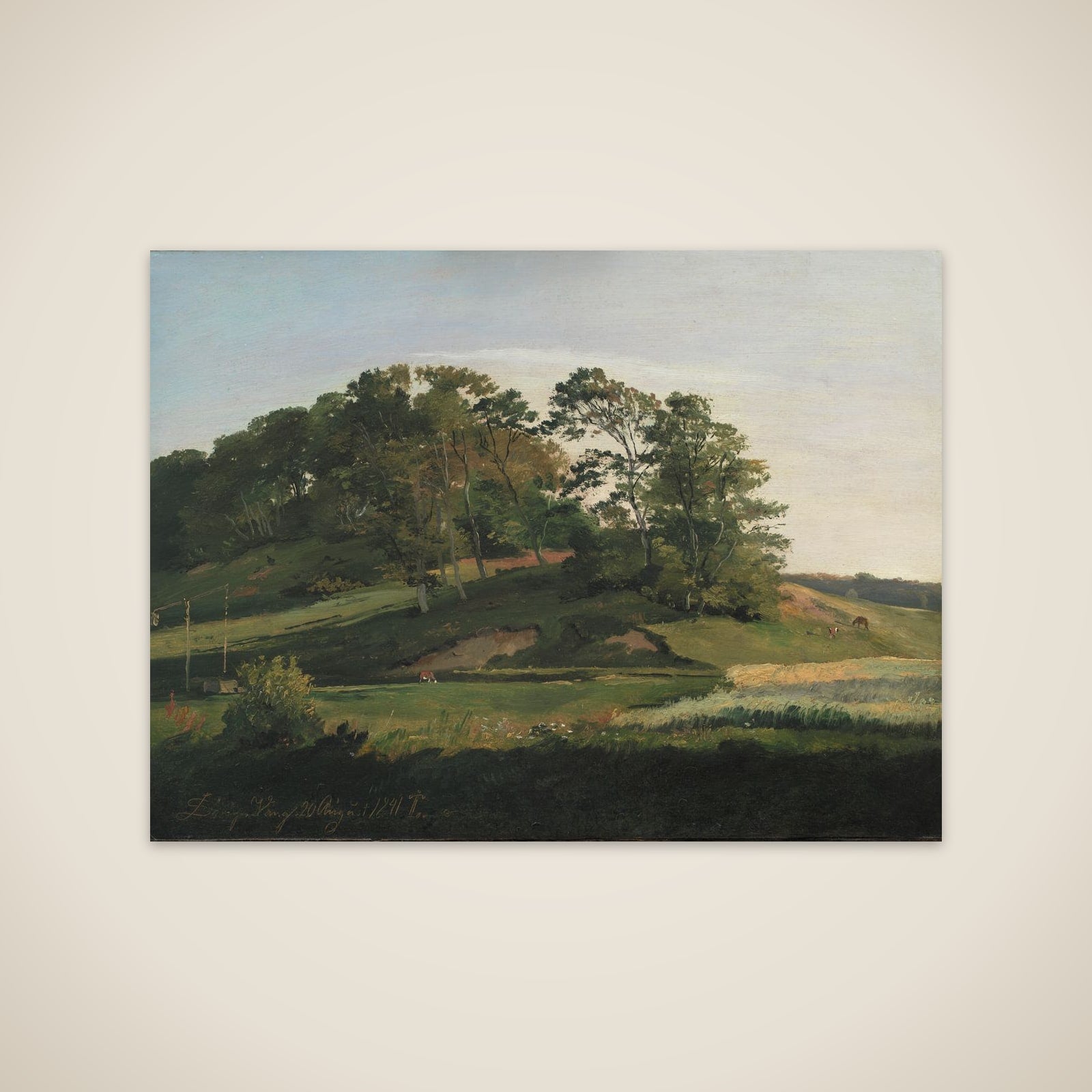 Skovklædte bakker i Sørupvang unframed print
