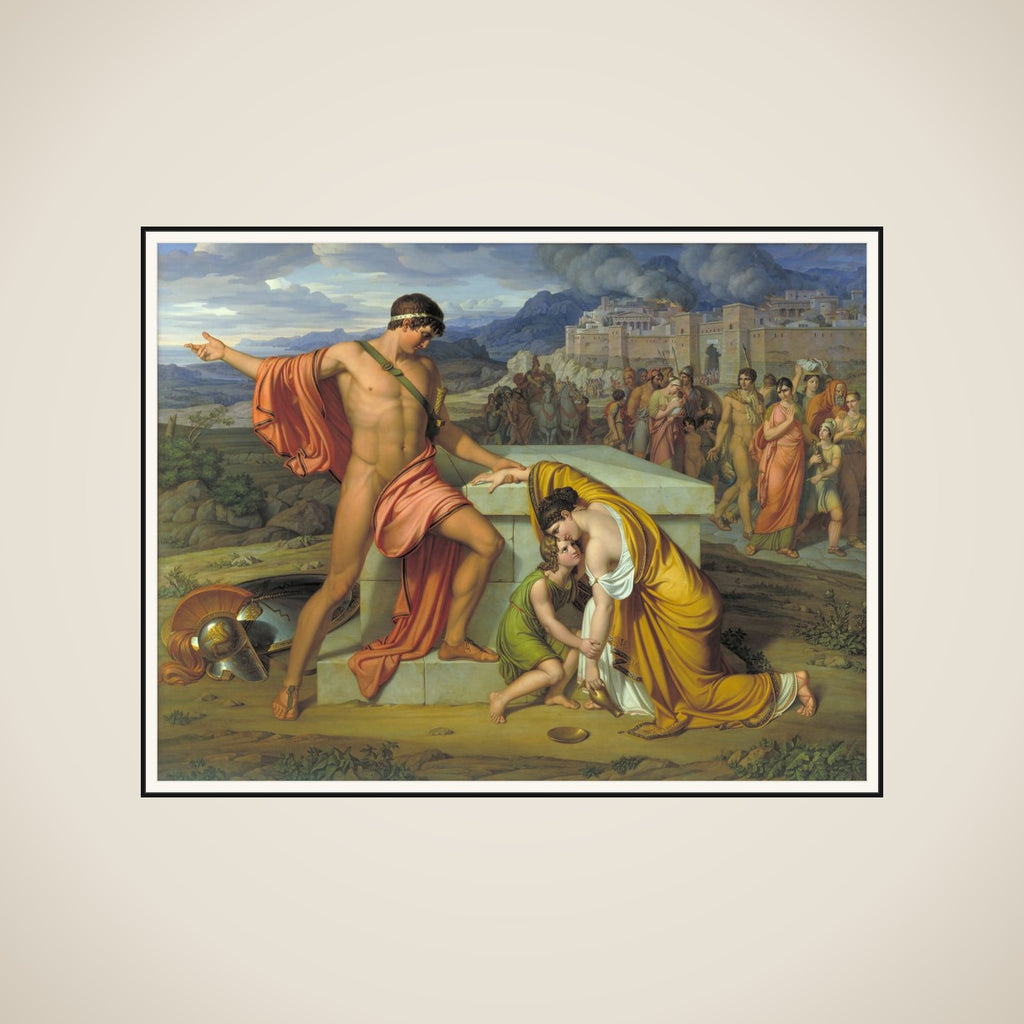 Pyrrhus og Andromache ved Hektors grav framed