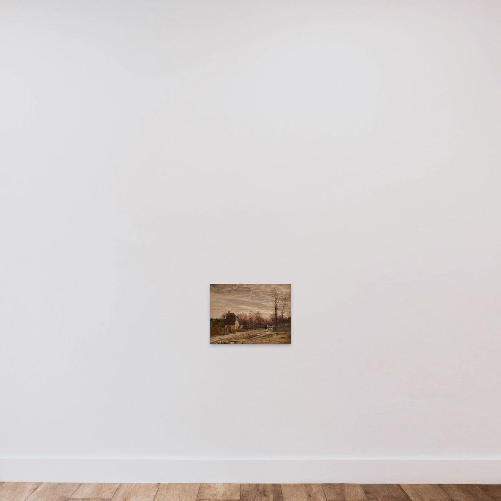 Aften efter tø. Taarbæk unframed — shown to scale