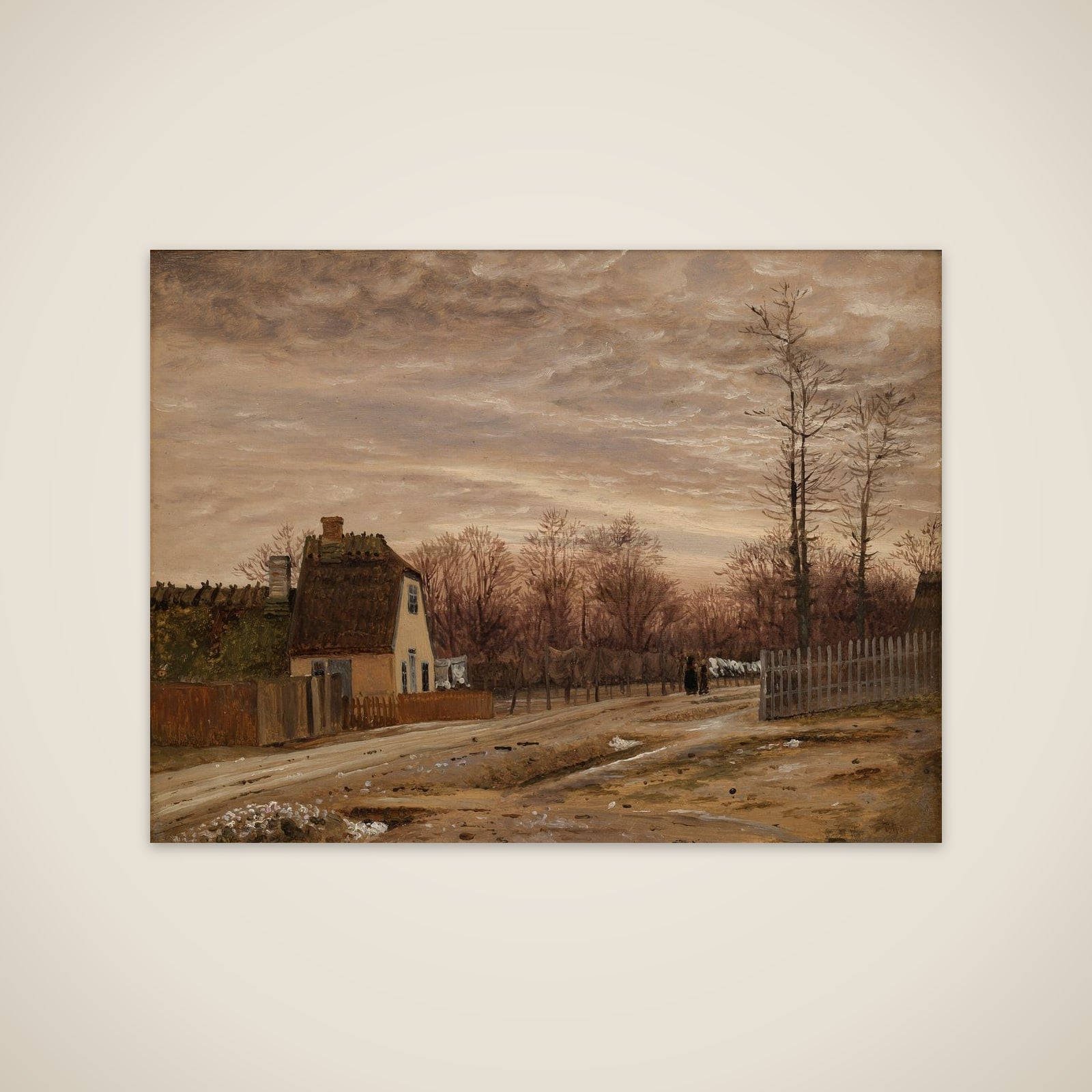 Aften efter tø. Taarbæk unframed print