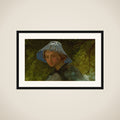 Fru Lina Frølich med solhat framed