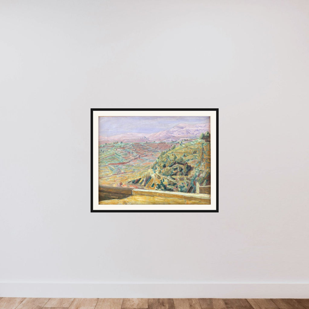 Udsigt fra Slotspladsen, Cagnes framed — shown to scale