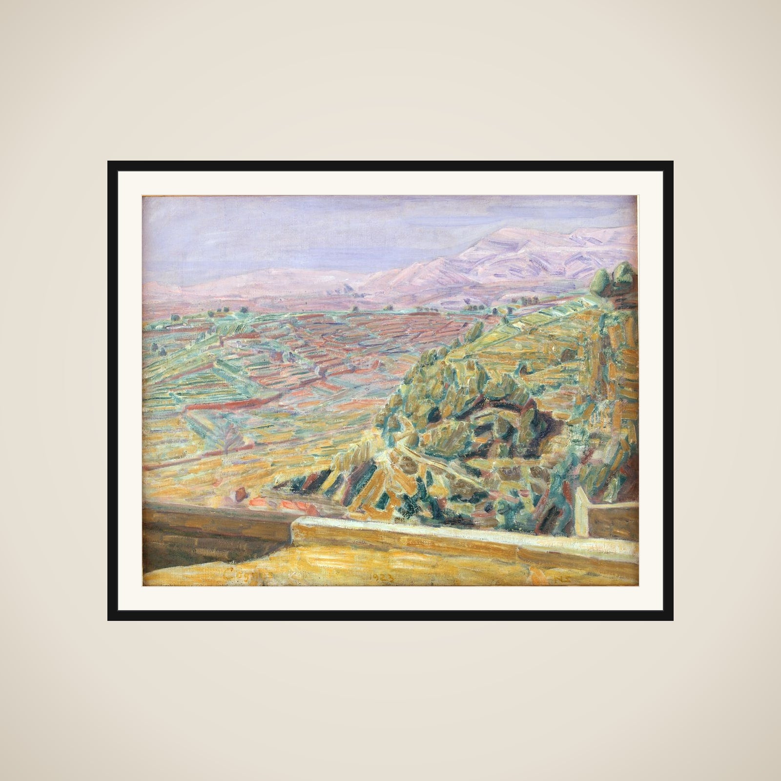 Udsigt fra Slotspladsen, Cagnes framed
