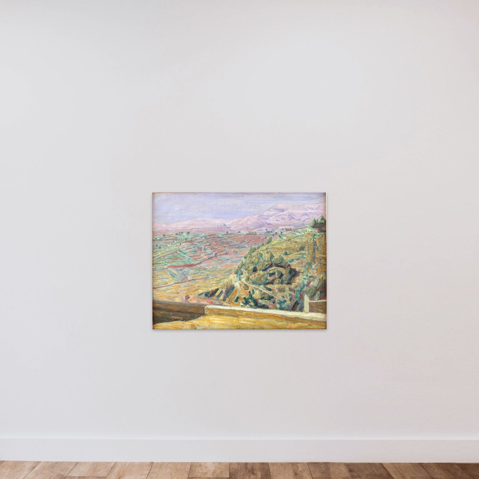 Udsigt fra Slotspladsen, Cagnes unframed — shown to scale