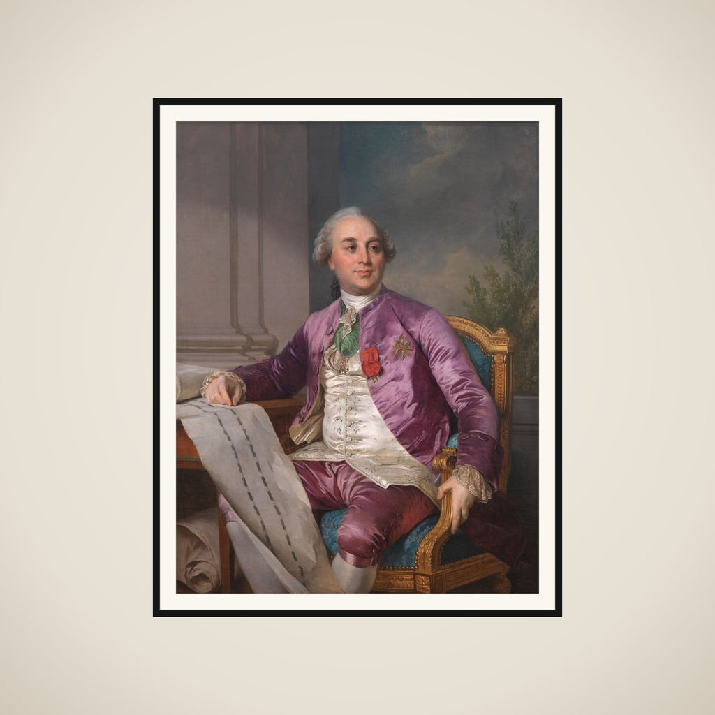 Portræt af Charles-Claude Flahaut de la Billarderie comte d'Angiviller (1730-1809) framed