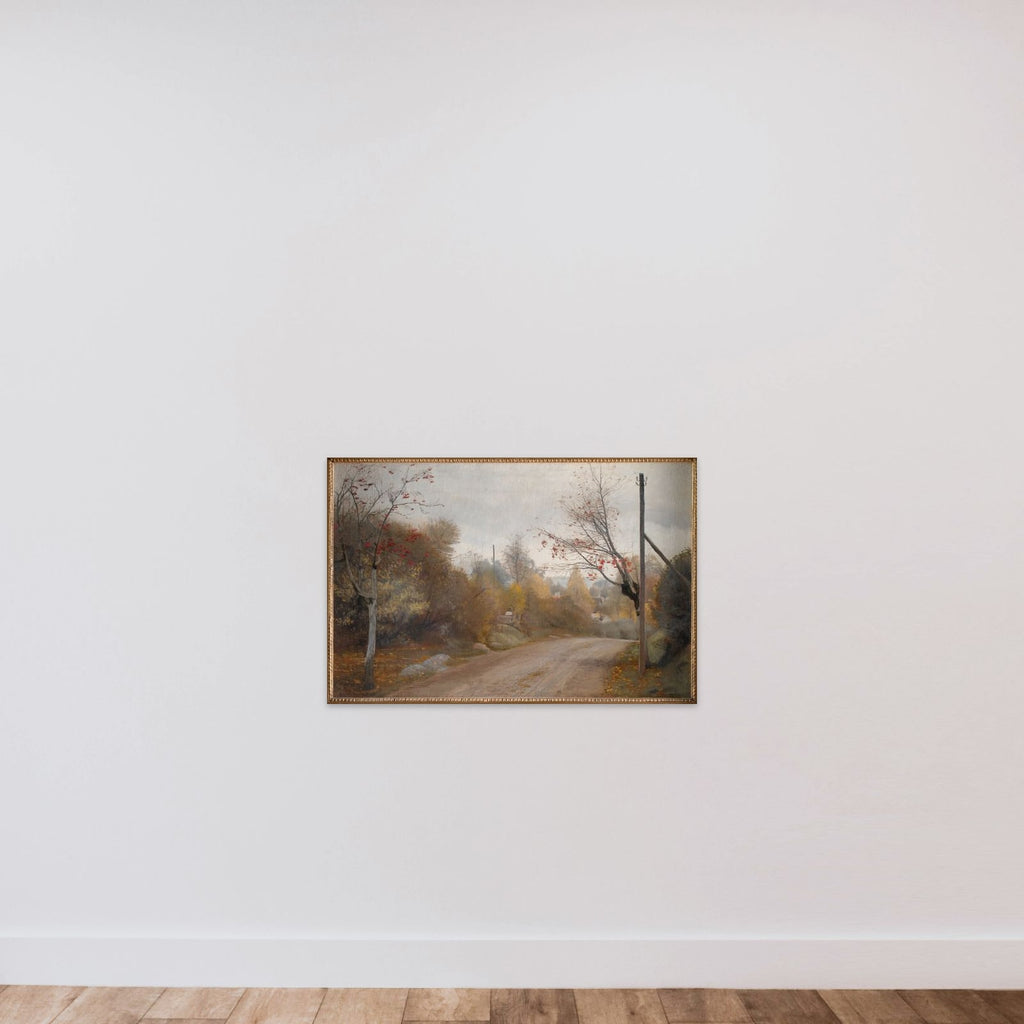 Landevejen ved Mogenstrup. Efterår unframed — shown to scale