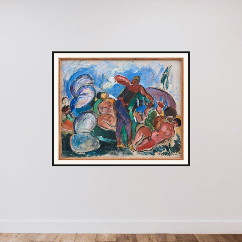 Komposition framed — shown to scale