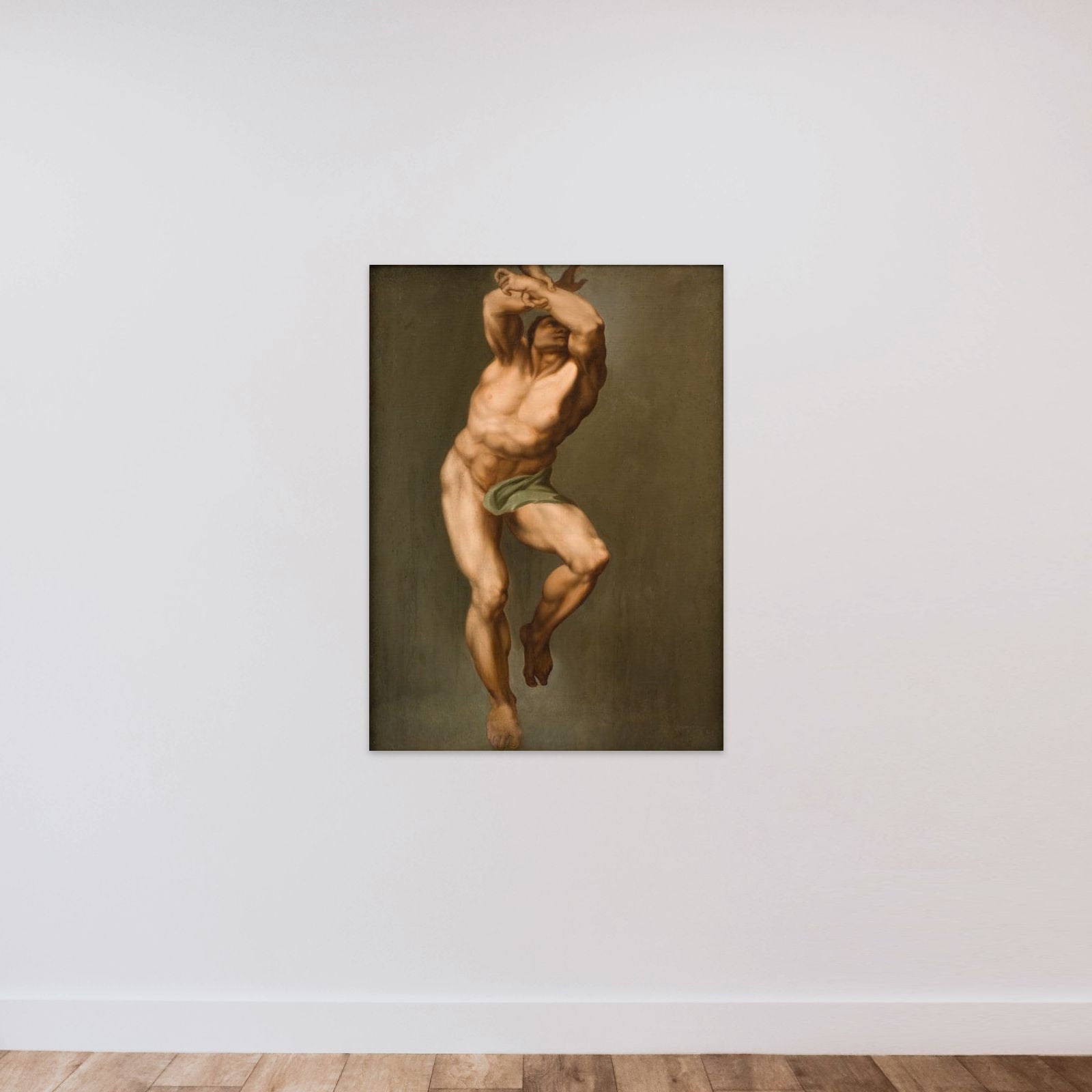 Mandsfigur unframed — shown to scale