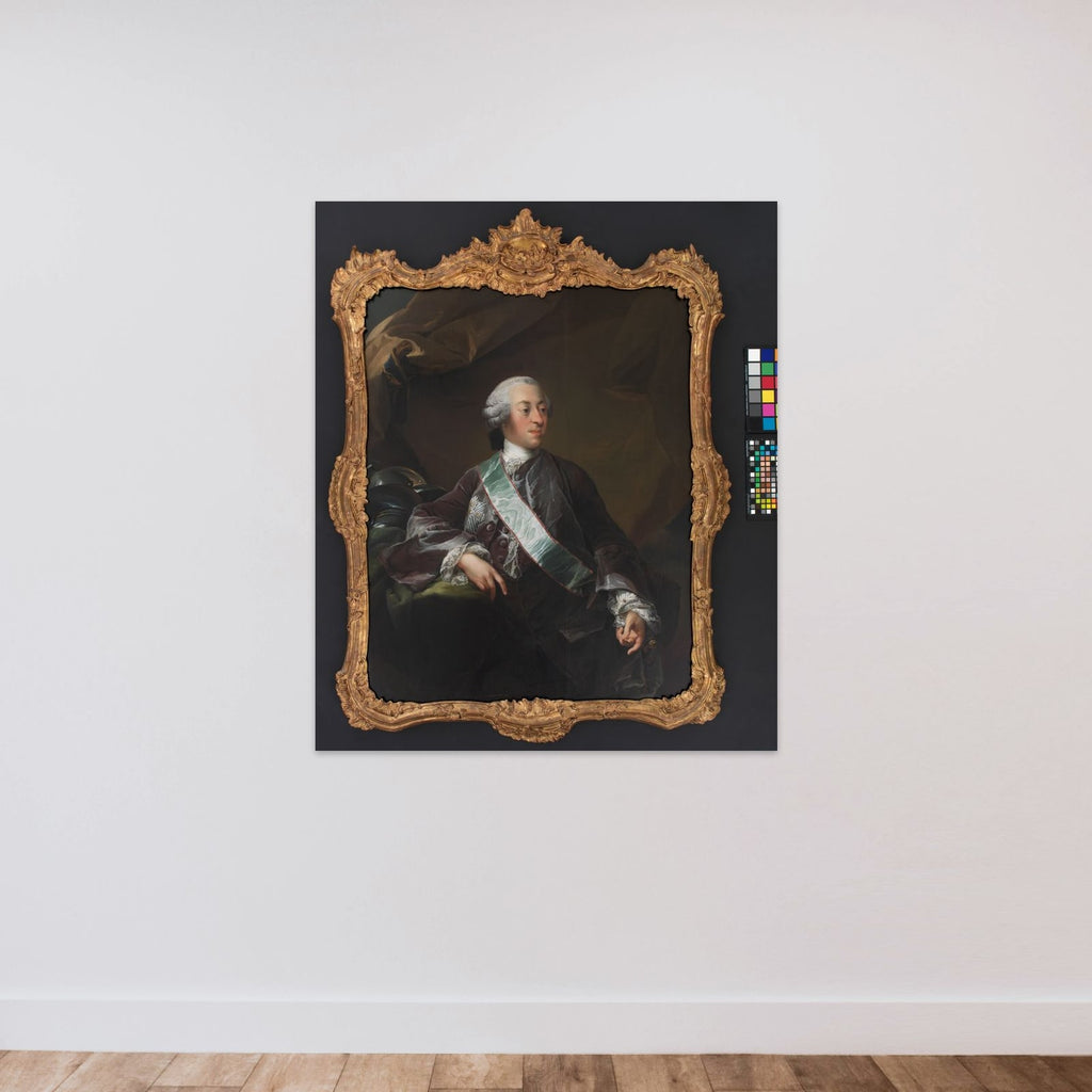 Mogens Scheel von Plessen til Fussingø og Selsø unframed — shown to scale