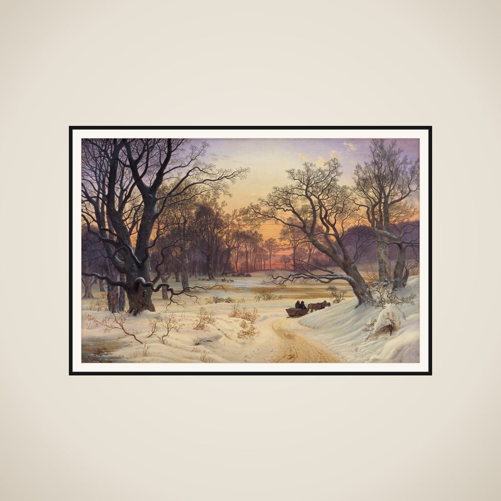 Vinteraften i en skov framed