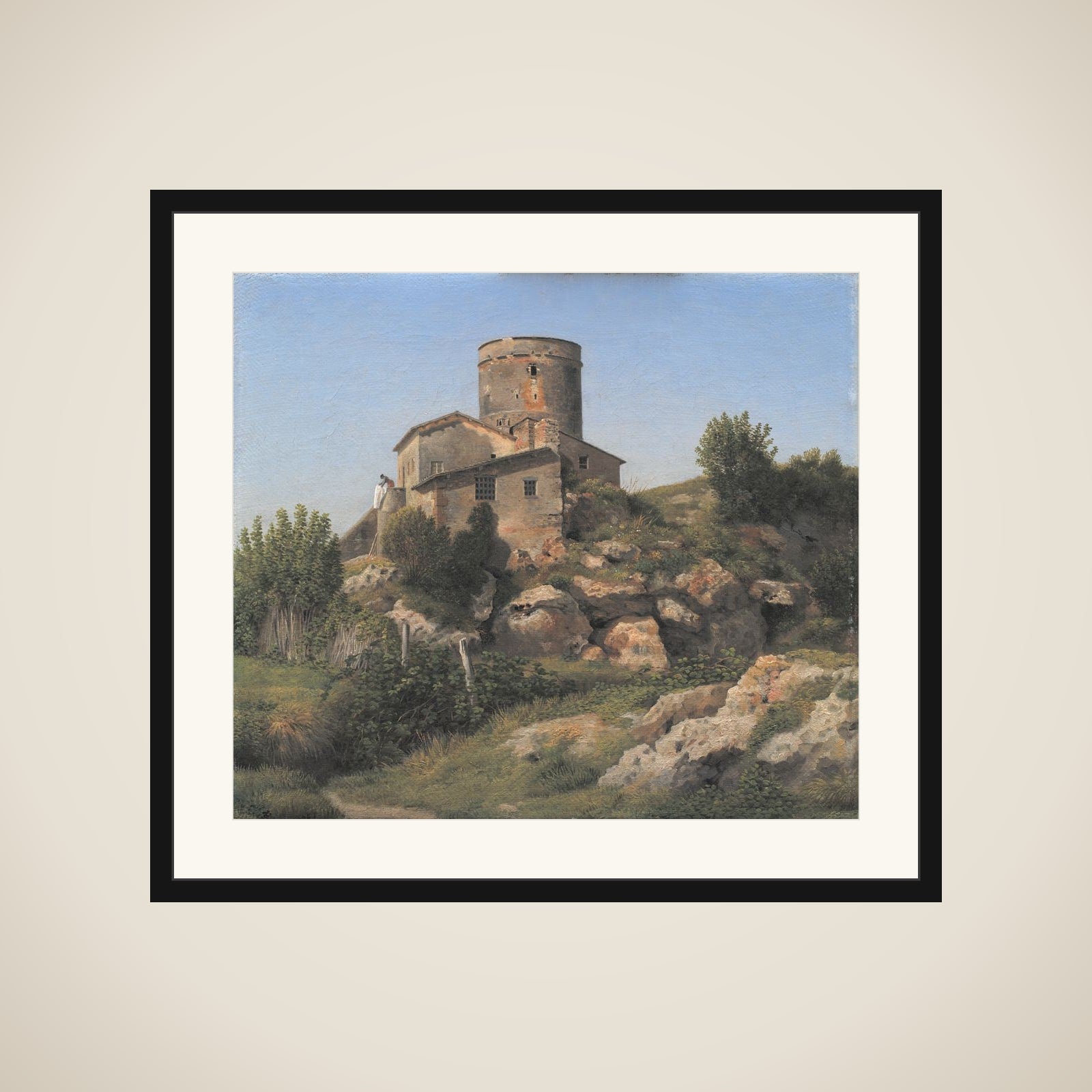 En bygning ved Tor di Quinto uden for Rom framed