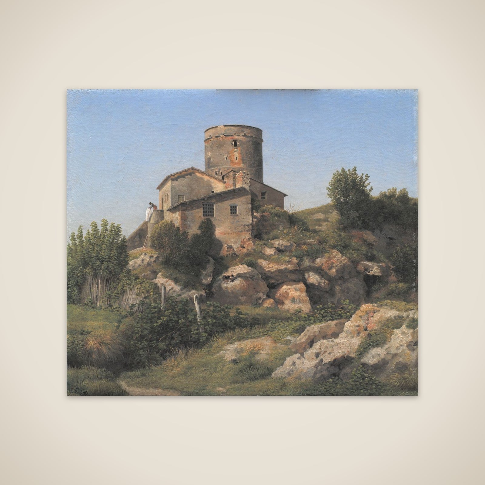 En bygning ved Tor di Quinto uden for Rom unframed print