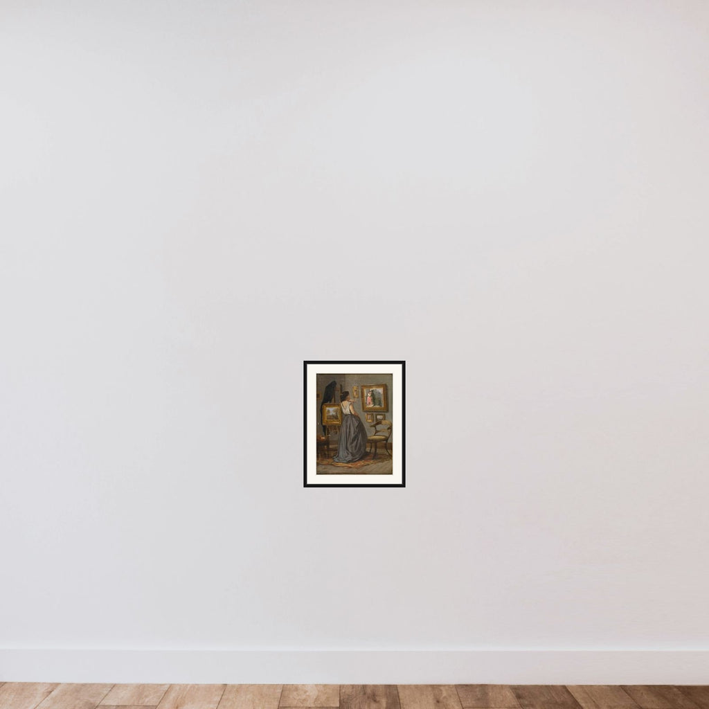 En dame i atelieret framed — shown to scale