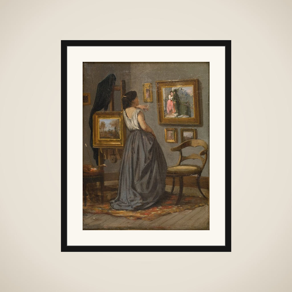 En dame i atelieret framed