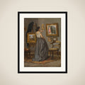 En dame i atelieret framed